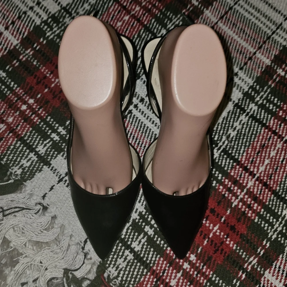 L.K. BENNETT LONDON Gorgeous Black Patent Heels 8.5-38.5 Pre-owned!